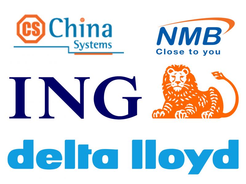 Logos of China Systems, NMB, ING and Delta Lloyd